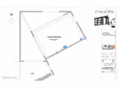 local commercial 70 m² pertuis