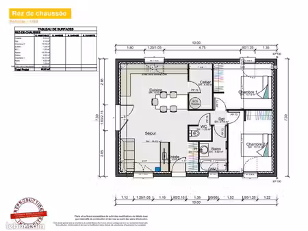 projet de construction d'une maison 61 m² avec terrain à beligneux (01)