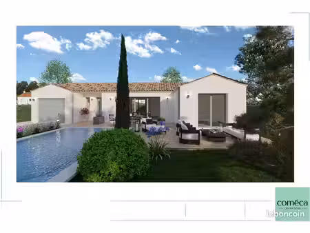l'ile-d'olonne projet de construction d'une maison 105 m² avec terrain à 3 chambres + gara