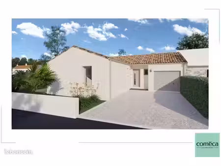 projet de construction d'une maison 110 m² + garage sur terrain 616m² aux sables d'olonne 