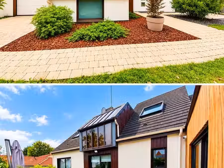 maison en ossature bois - 196 m² climatisée – verrière – jardin clos de murs
