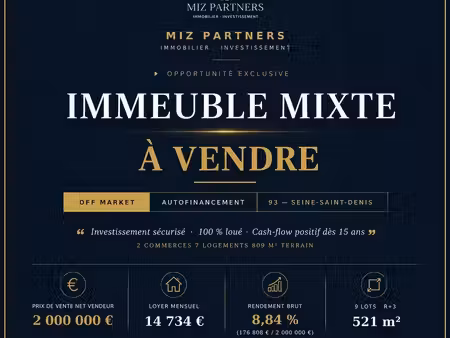 immeuble 20 pièces 521 m²