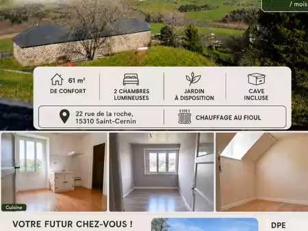t3 - 61m2 - saint cernin