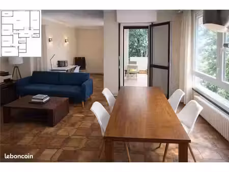 appartement 100m2 avec balcon  5 pièces