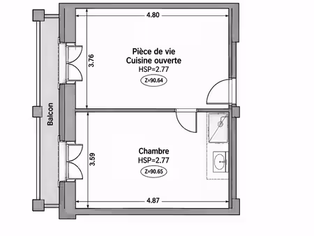 vente appartement 2 pièces