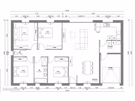 projet de construction d'une maison 108 m² avec terrain à la jarrie (17)