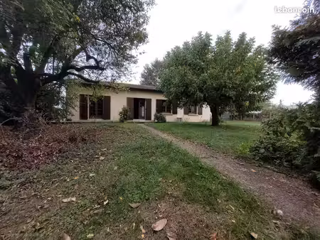maison de plain pied clôturé et arboré