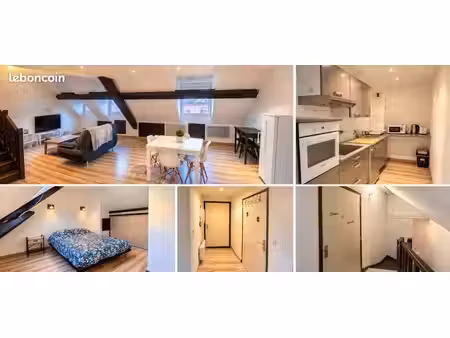 t2 duplex meublé 45 m² – centre-ville montbéliard – proche gare
