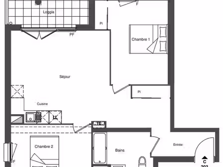 appartement neuf 3 pièces  61 5 m²  loggia et parking