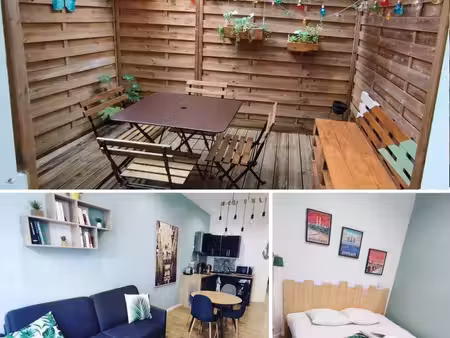 appartement grand t1 bis meublé ~41 m² avec terrasse 6.5m2  climatisation et possibilité d