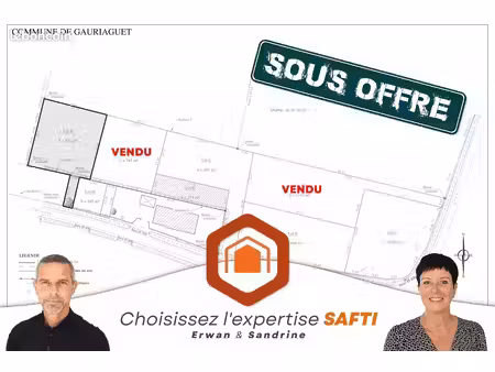 terrain 822 m² gauriaguet