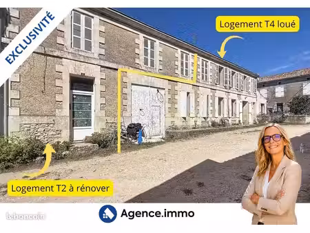 ensemble immobilier 1 t4 loué + 1 t2 à rénover