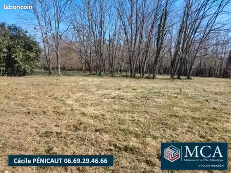 terrain 1 000 m² gamarde les bains