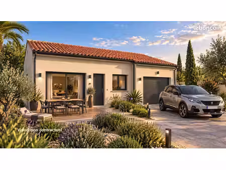 maison neuve traditionnelle 65 m² avec garage terrain viabilisé 420 m²
