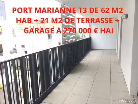 appartement 3 pièces 62 m²