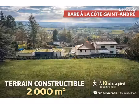 terrain 2000 m² la cote saint andre