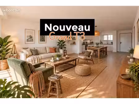 ? nouveau – grand t3 neuf de 66 m² avec terrasse de 14 m² à saint-nazaire