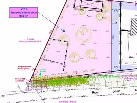 terrain 900 m² valencin