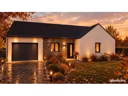 projet de construction d'une maison 75.12 m² avec terrain à bouvron (44)
