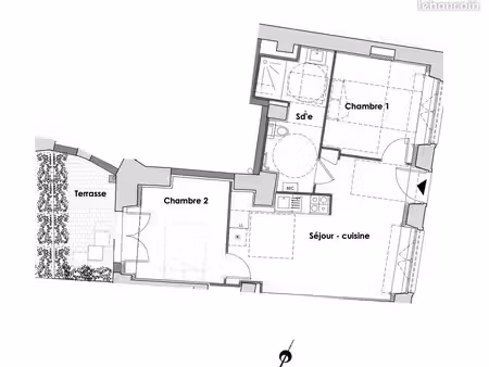 appartement t3 avec terrasse et place de parking nantes quartier dobré