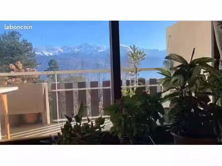 ? t3 meublé 75 m² avec terrasse et vue exceptionnelle sur belledonne – saint-ismier