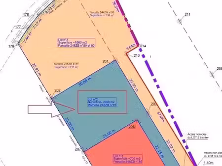 terrain 908 m² le hommet d arthenay