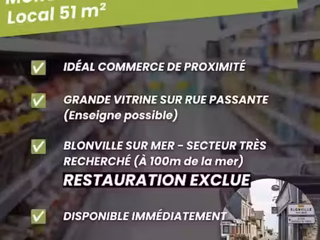 vente commerce 2 pièces 51 m² blonville-sur-mer (14910)