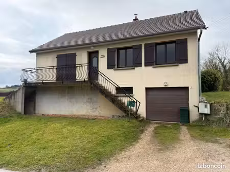 maison – 2/3 chambres – cheminée – sous-sol complet – grand terrain