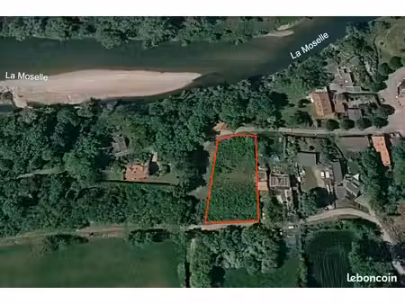 velle-sur-moselle – terrain plat constructible 1 845 m² plein sud sur les coteaux
