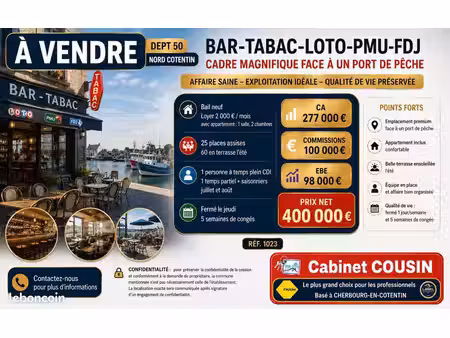 fonds de commerce bar valognes