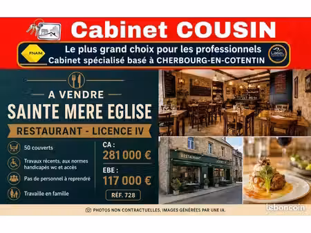fonds de commerce restaurant sainte mere eglise