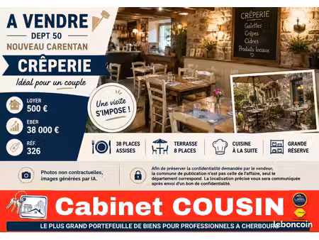 fonds de commerce crêperie 65 m²