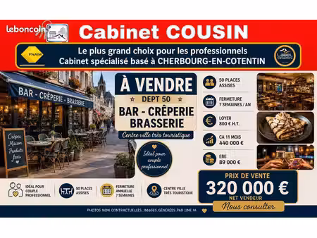 fonds de commerce bar  brasserie sainte mere eglise