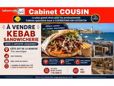 fonds de commerce kebab  sandwicherie saint vaast la houge