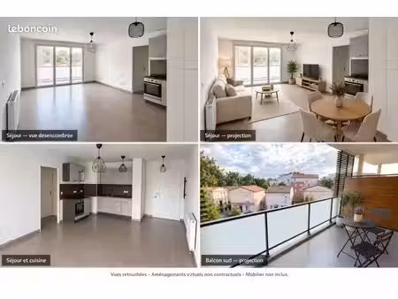 t2 lumineux à escalquens — balcon sud  box et parking