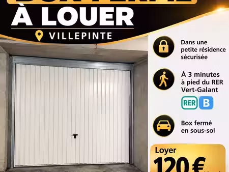à louer. box fermé et sécurisé à villepinte –