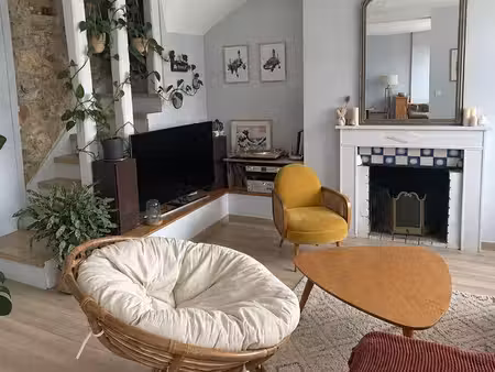 maison de caractère – 140 m² – 4 chambres + bureau – jardin clos