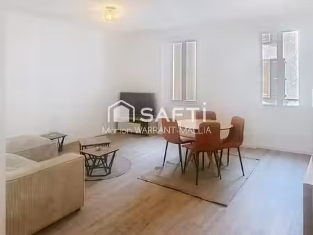 appartement t2 49 m²  meublé et rénové