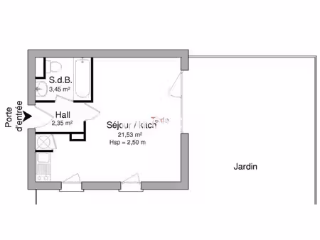 montreuil limite vincennes – studio avec jardin privatif de près de 40 m² – calme – parkin