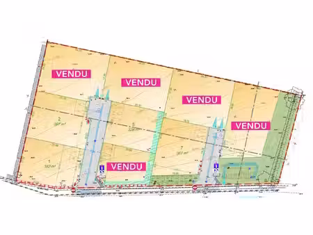 vente terrain  328.00m²  moutiers