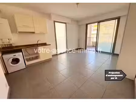 nice nord — studio de 24 m² avec balcon de 7 m²  résidence récente de standing