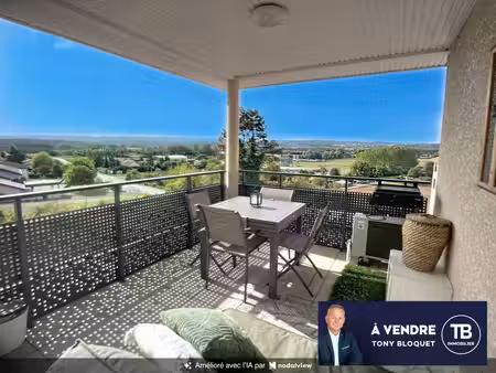 frontonas - grand t3 avec terrasse - garage ferme - place de parking