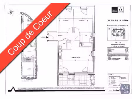 location appartement 3 pièces 60m² magnanville 78200