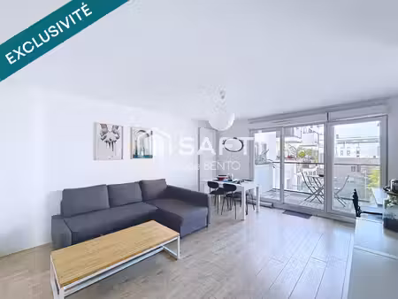 appartement 3 pièces de 58 m² avec balcon et parking