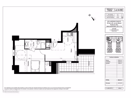 appartement 2 pièces 40 m²