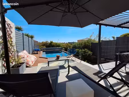 maison 3 pièces sur les hauteurs de castelnau-le-lez avec piscine & vue