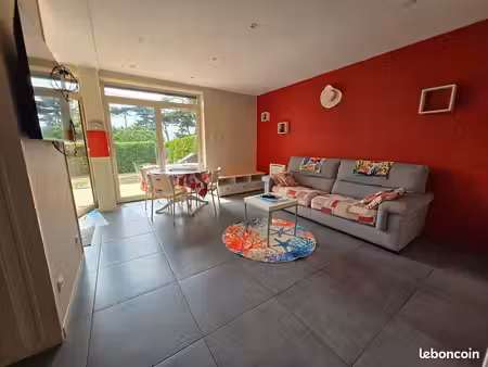location meublée à l'année : appartement plain pied - 2 chambres - jardin - disponible - p