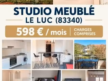 studio meublé résidence récente avec place de parking