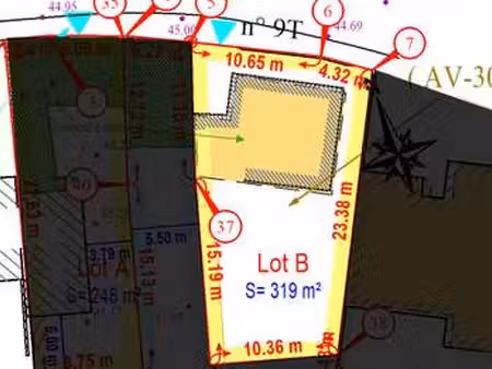 vente terrain à rennes patton (35000) : à vendre / 65m² rennes patton