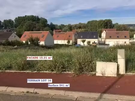 vente terrain à batir 541 m² à noyon (60400)  51 000 €